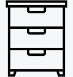 Wooden and steel storage units